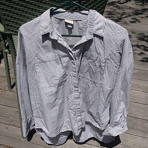 Striped Button up Blouse, A New Day brand, size M